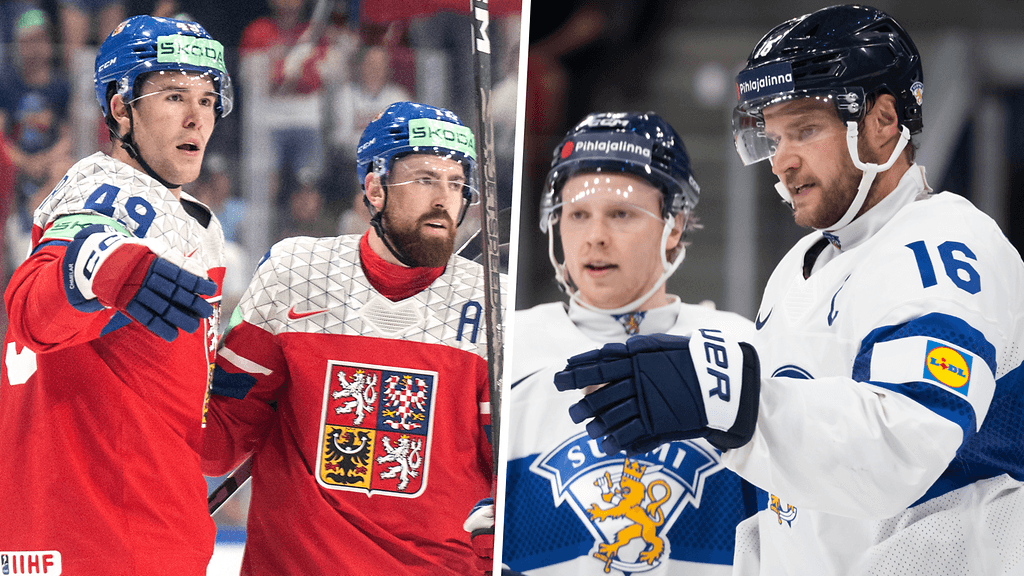 B-lohkon kolmas Tshekki ja A-lohkon kakkonen Suomi kohtaavat puolivälierässä torstaina.