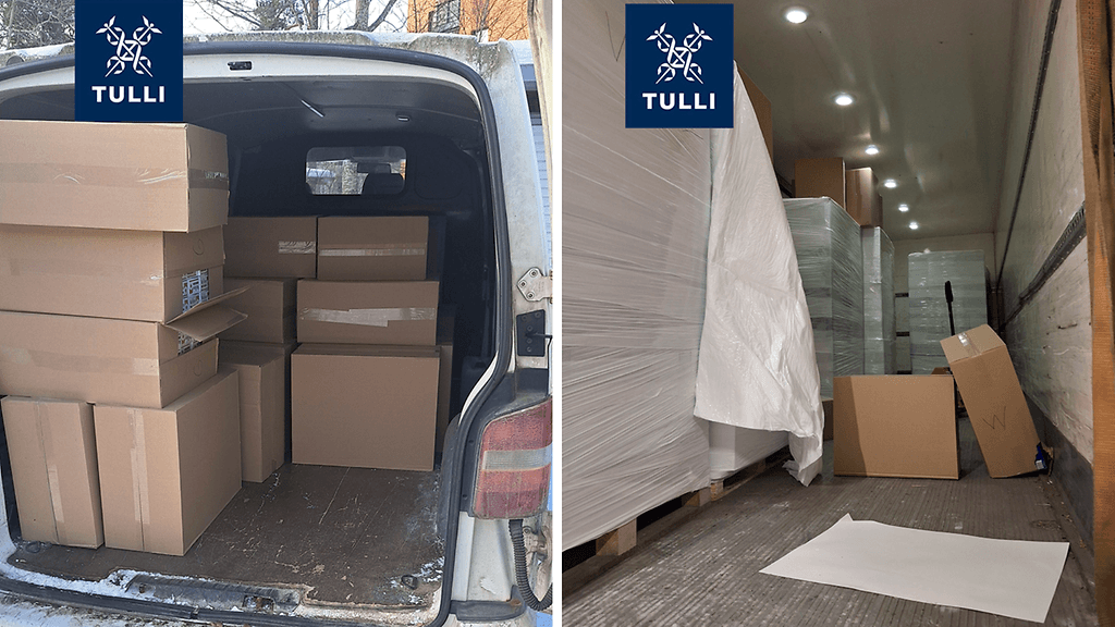 Savukkeita epäillään olevan kaikkiaan lähes kahdeksan miljoonaa. Kuva: Tulli.