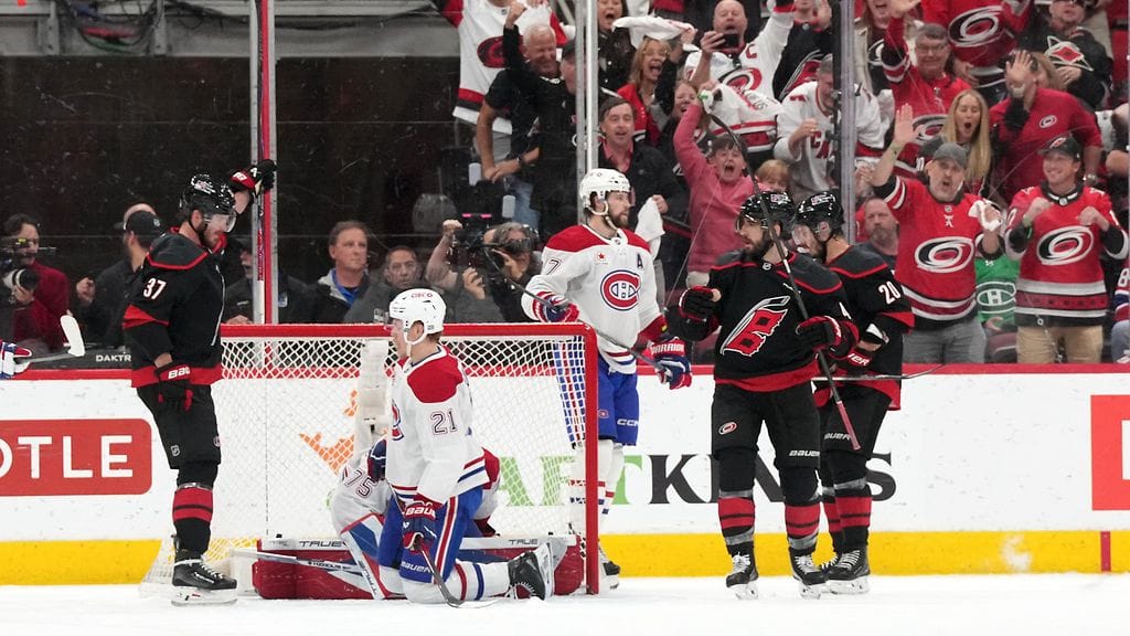Carolina Hurricanes päihitti konferenssifinaaleissa Montreal Canadiensin.