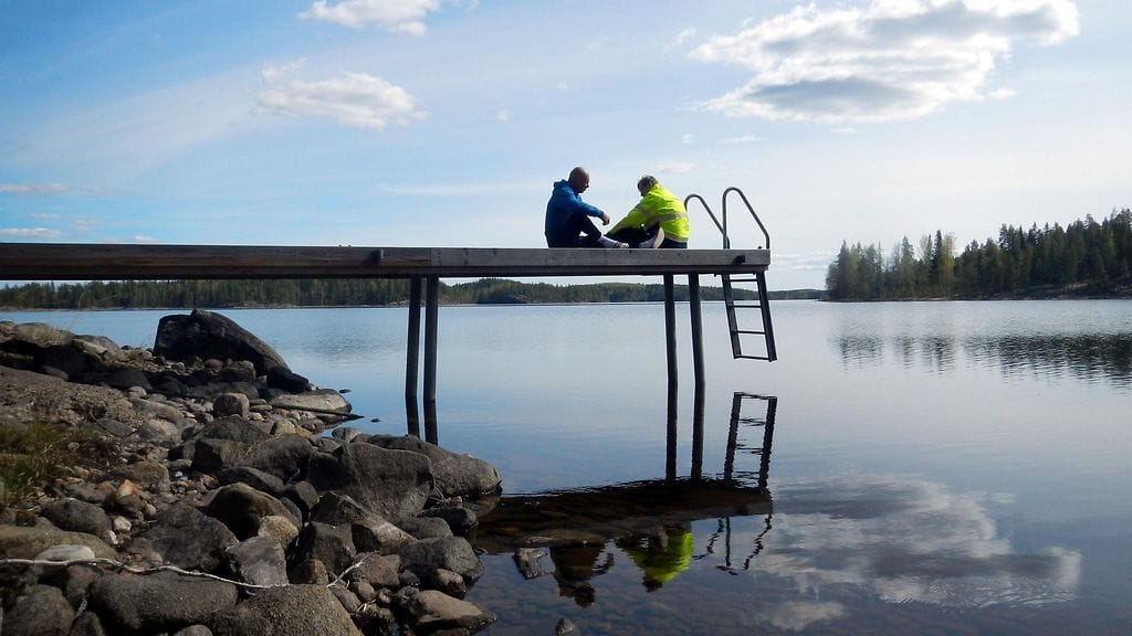 Vedenpinta alhaalla Savonrannalla Savonlinnassa Saimaan vesistössä 9. toukokuuta 2026.