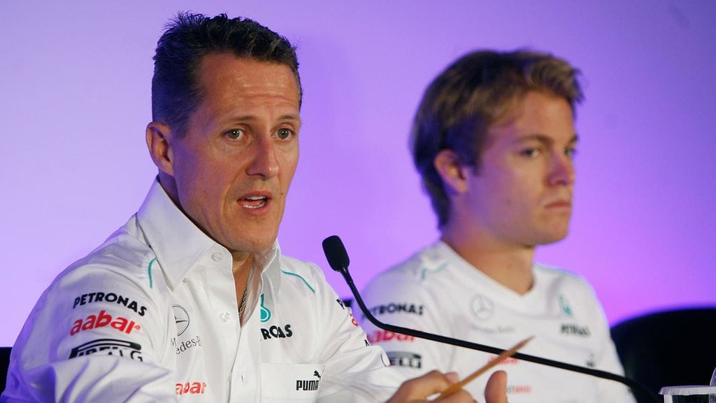 Michael Schumacher ja Nico Rosberg ajoivat tiimitovereina Mercedeksellä kolmena kautena 2010-2012.