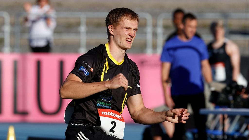 Oliver Helander oli Lahden keihäskilpailun parhaana suomalaisena kolmas.