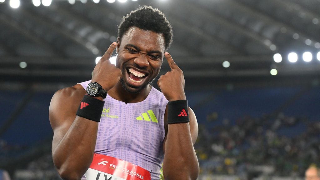 Noah Lyles iski 150 metrillä uuden maailmanennätysajan.