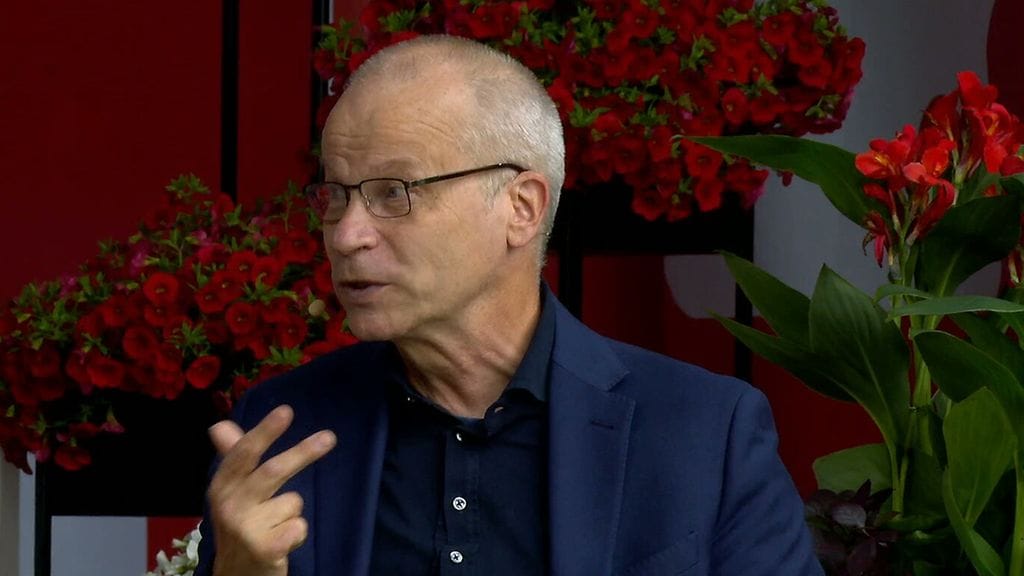 Ylen Moskovan-kirjeenvaihtaja Mika Hentunen SuomiAreenassa.
