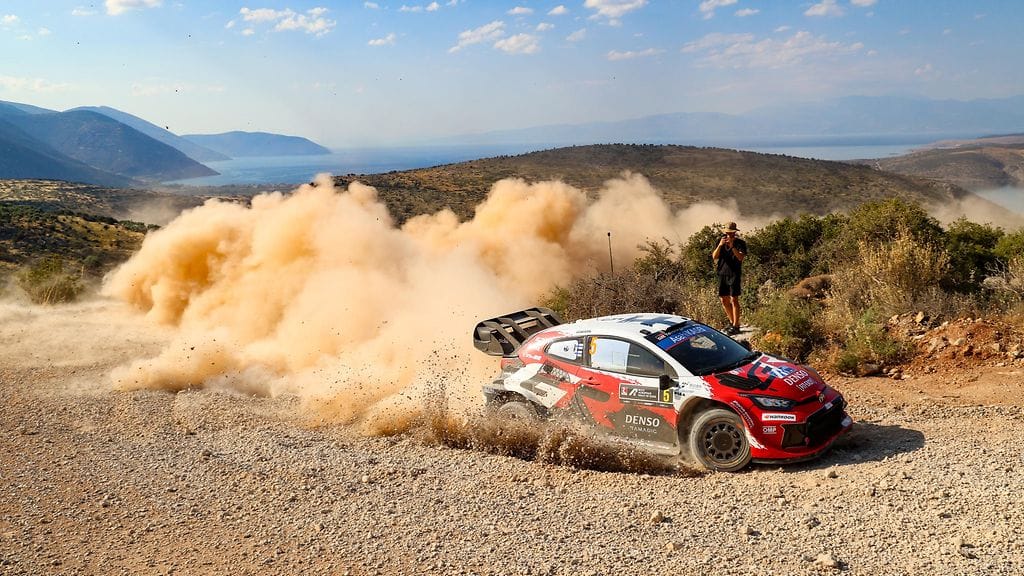 Sami Pajari Kreikan MM-rallissa.