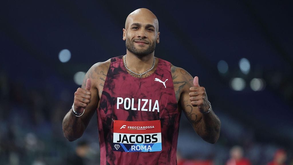 Lamont Marcell Jacobs juoksi hurjan ajan 100 metrillä.