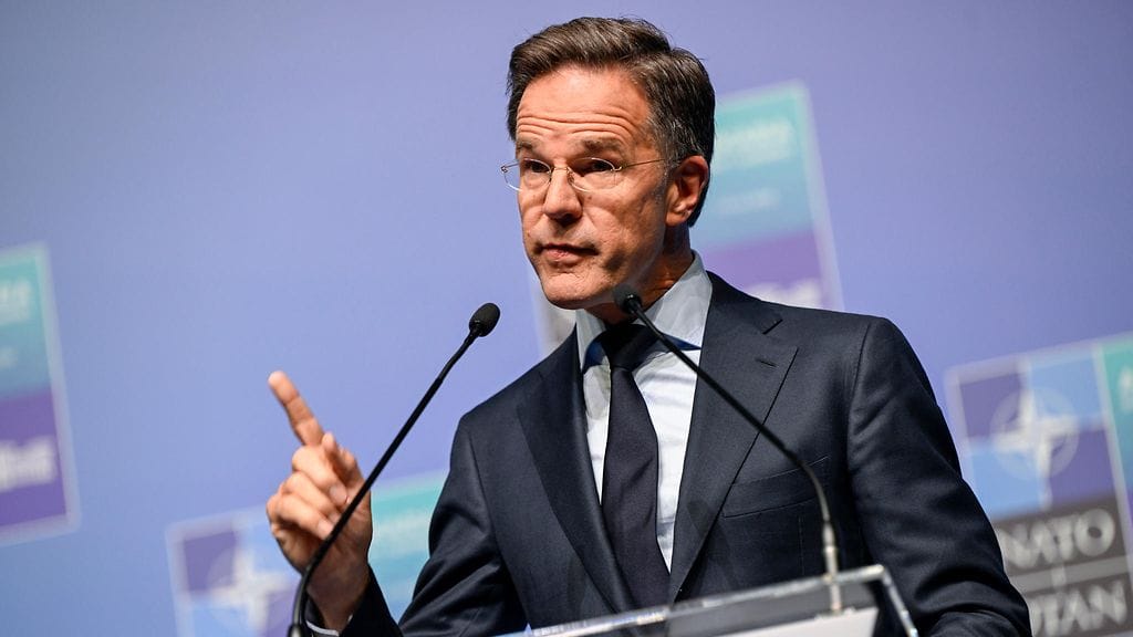 Naton pääsihteeri Mark Rutte lehdistötilaisuudessa Ankarassa 6. heinäkuuta 2026.