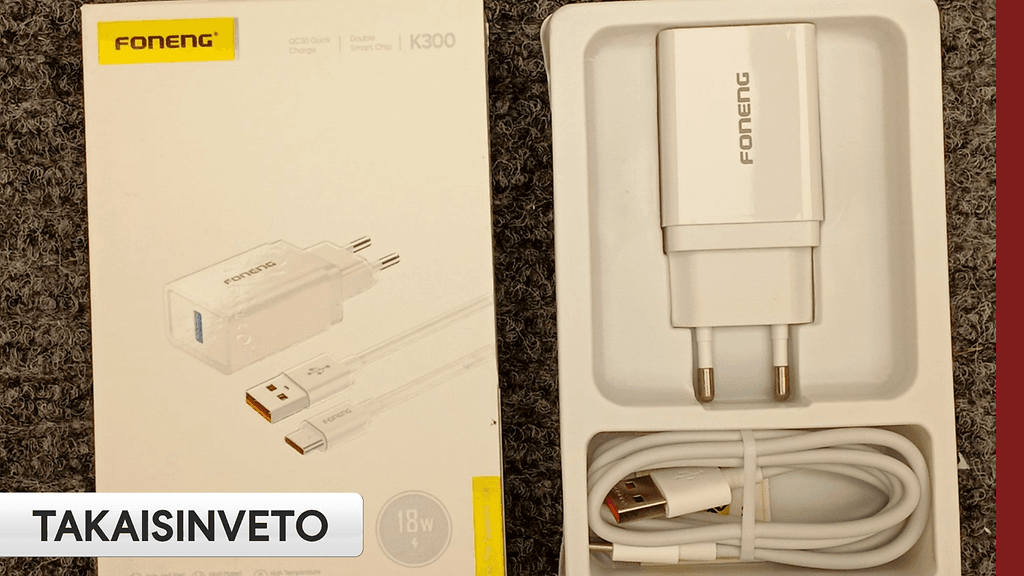 Takaisinveto koskee USB-latauslaitetta Quick Charger K300.