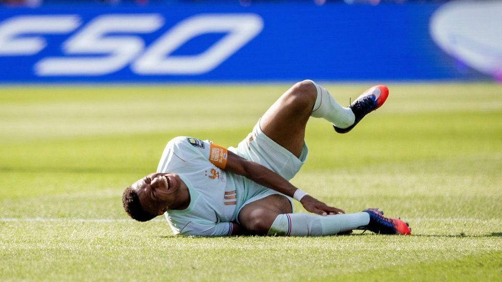 Kylian Mbappe satutti nilkkaansa MM-puolivälierässä.