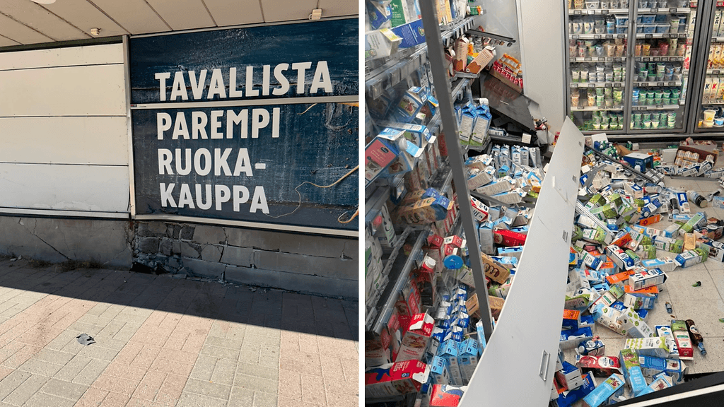 Tältä paikalla näytti törmäyksen jälkeen.