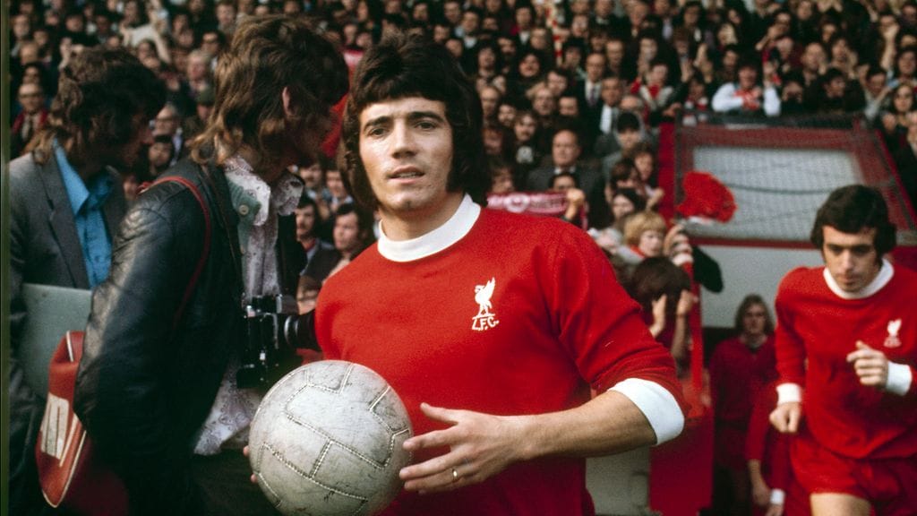 Kevin Keegan Liverpoolin paidassa vuonna 1971. Hyökkääjätähti edusti seuraa vuosina 1971-1977.