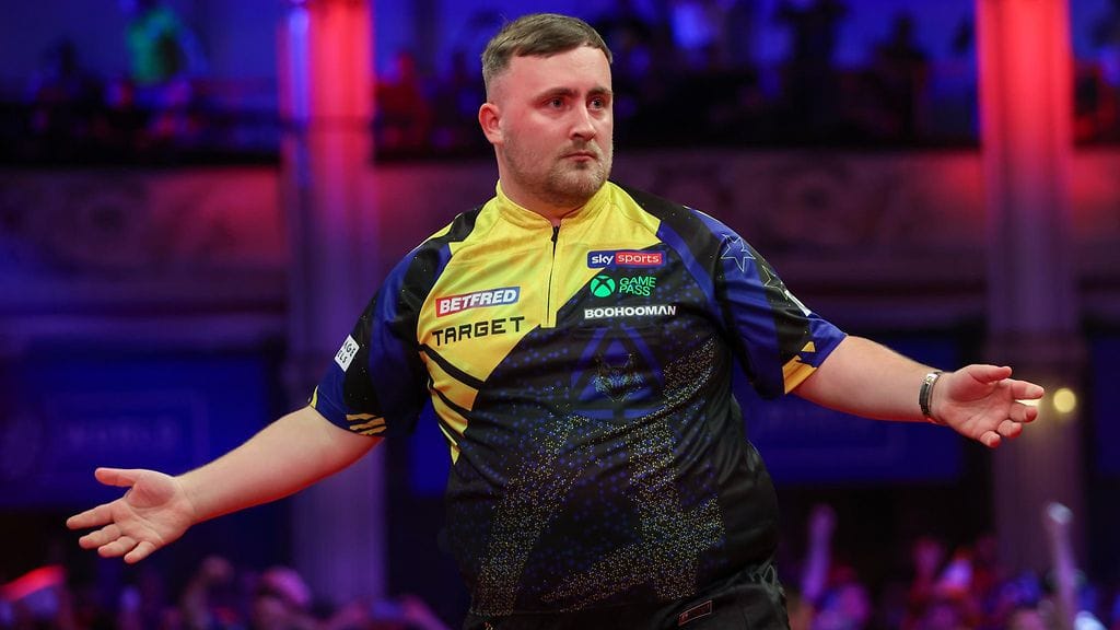 Luke Littler onnistui ysitikkaisessa. Myös hänen edellinen televisioitu yhdeksän tikan lopetuksensa oli World Matchplay -turnauksesta vuoden takaa.