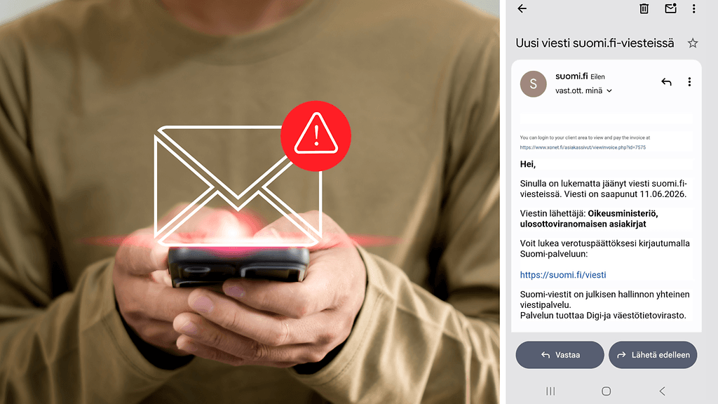 Odottamattomiin viesteihin kannattaa suhtautua varauksella. Kuvituskuva.