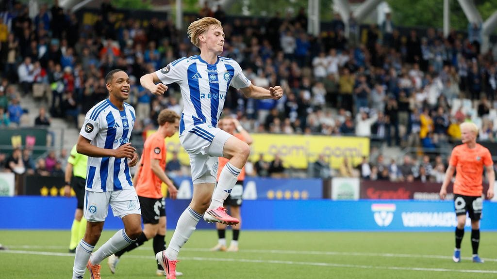 Santeri Haarala ratkaisi HJK:n voiton.