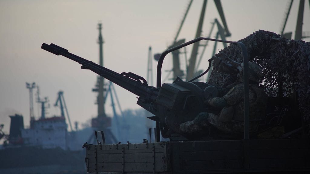 Ukrainan armeijan ilmatorjuntaa Odessassa, Ukrainan Mustanmeren satamakaupungissa