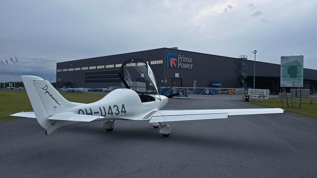 Pakkolaskun tehnyt kone oli Aerospool WT9 Dynamic, slovakialaisvalmisteinen ultrakevyt lentokone.