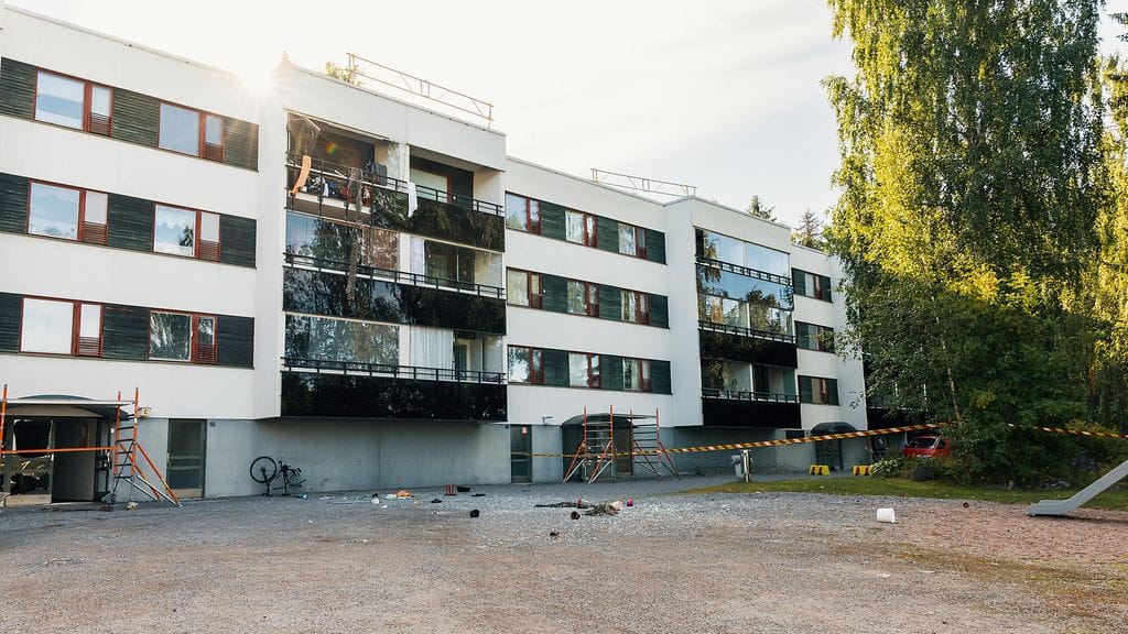 Asunto kärsi mittavia vahinkoja.