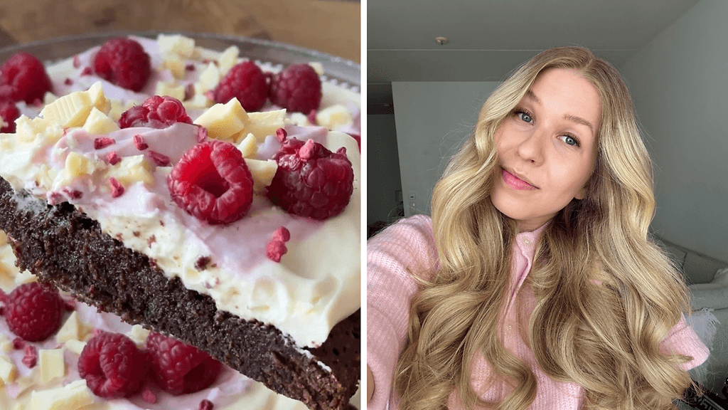 Turkulaisen Ainoliina Leskelän herkullisessa browniessa yhdistyvät valkosuklaa ja vadelmat.