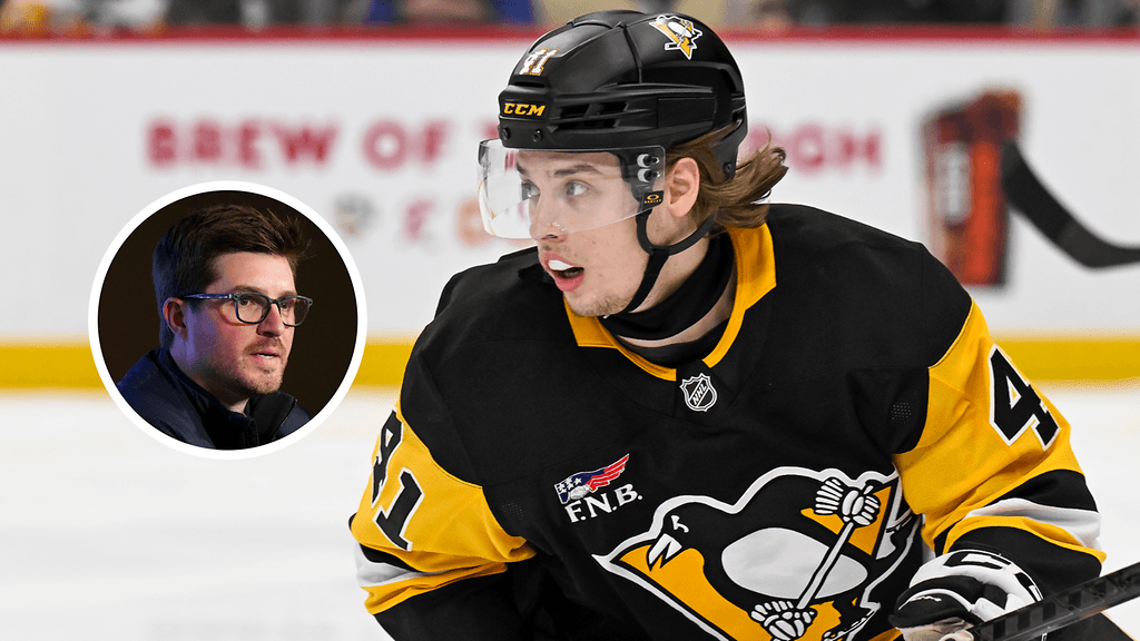 Kyle Dubas (vas.) rustasi Ville Koivuselle anteliaan jatkosopimuksen.