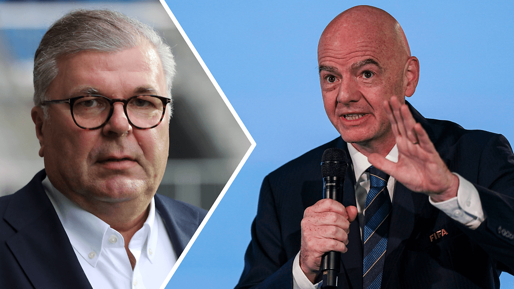 Uefan hallituksessa istuva Ari Lahti (vas.) näkee Gianni Infantinon tilanteen Fifan johtopaikalla hyvin vaikeana.