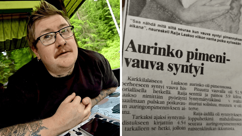 Sebastian Laakso aikoo seurata auringonpimennystä myös tänään.