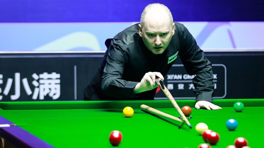 Graeme Dott snookerin Xi'an Grand Prix -kisassa elokuussa 2024.
