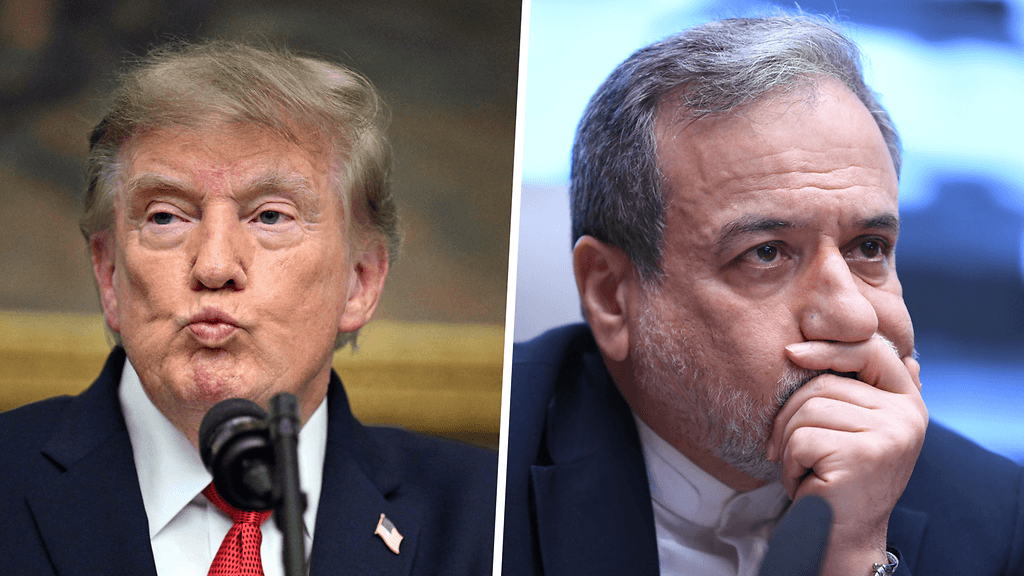 Yhdysvaltain presidentti Donald Trump ja Iranin ulkoministeri Abbas Araghchi.