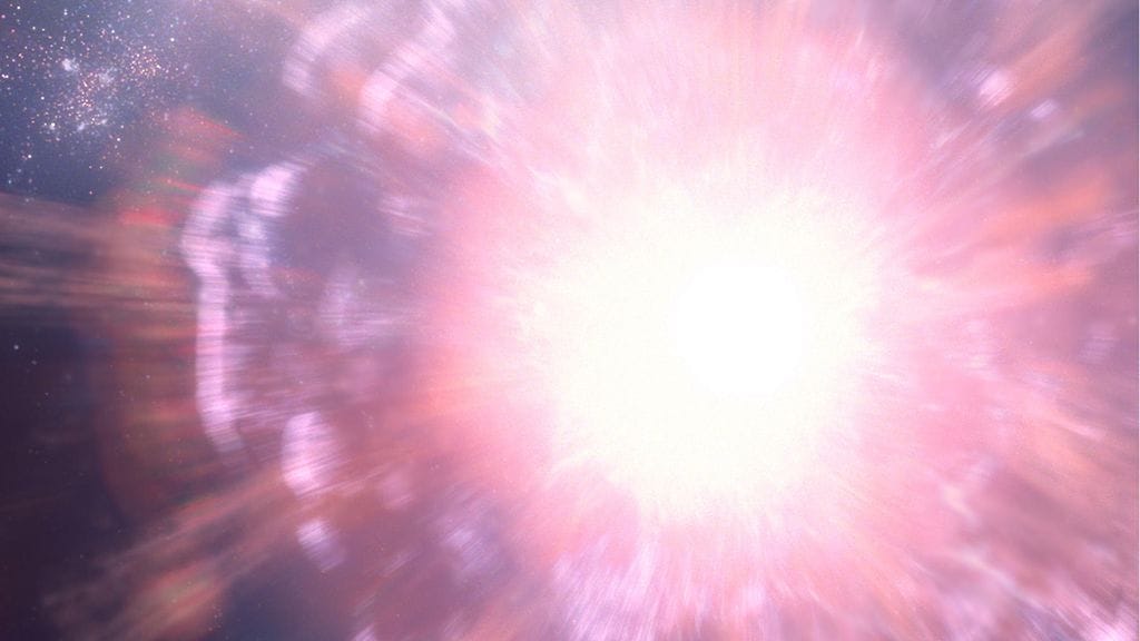 Kuvituskuva. Kuvassa näkyy James Webb -avaruusteleskoopin ottama kuva supernovaräjähdyksestä.