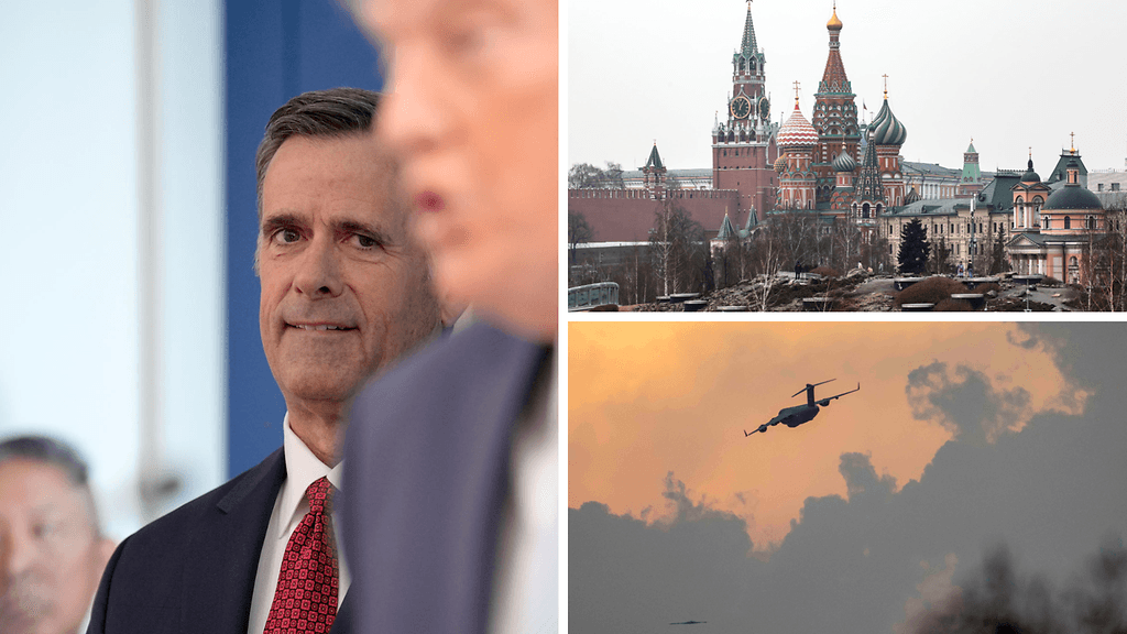 CIA:n pääjohtaja John Ratcliffen vieraili Venäjällä. Trumpin (etualalla) mukaan tämä ei ollut välittämässä mitään tiettyä viestiä.