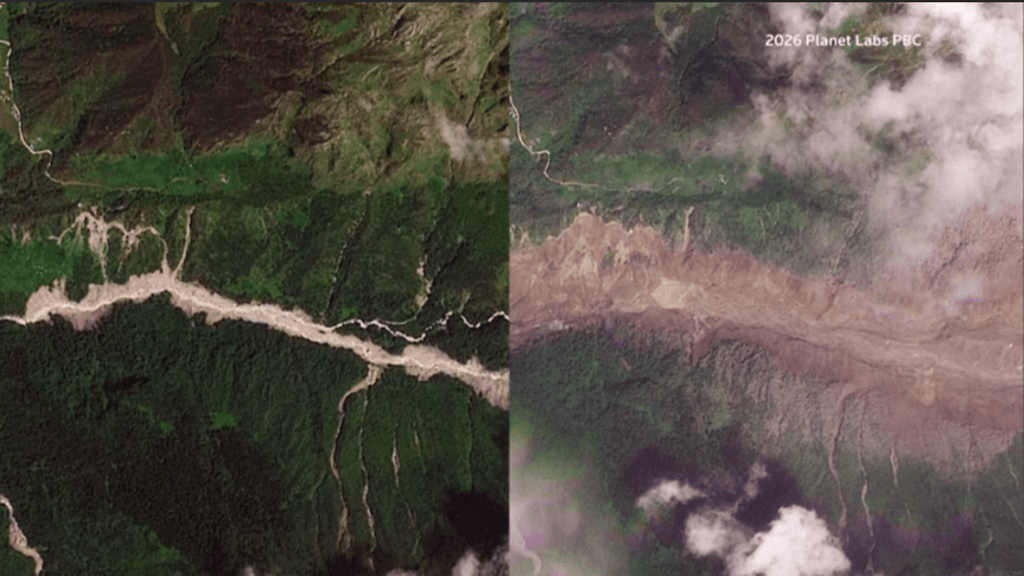 reuters satelliittikuva nepal tulva tuho