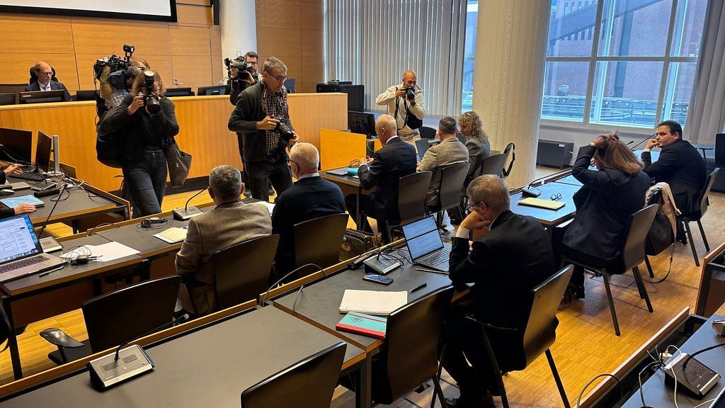 Kuva käräjäoikeuden istunnosta syyskuun alussa.