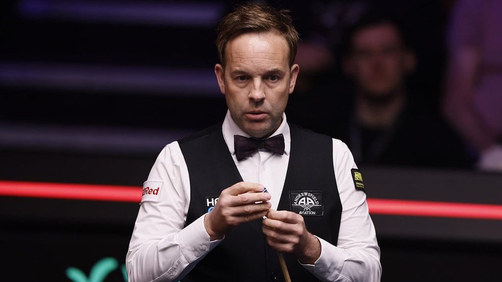 Ali Carter kuvattuna MM-kisoissa viime keväänä.