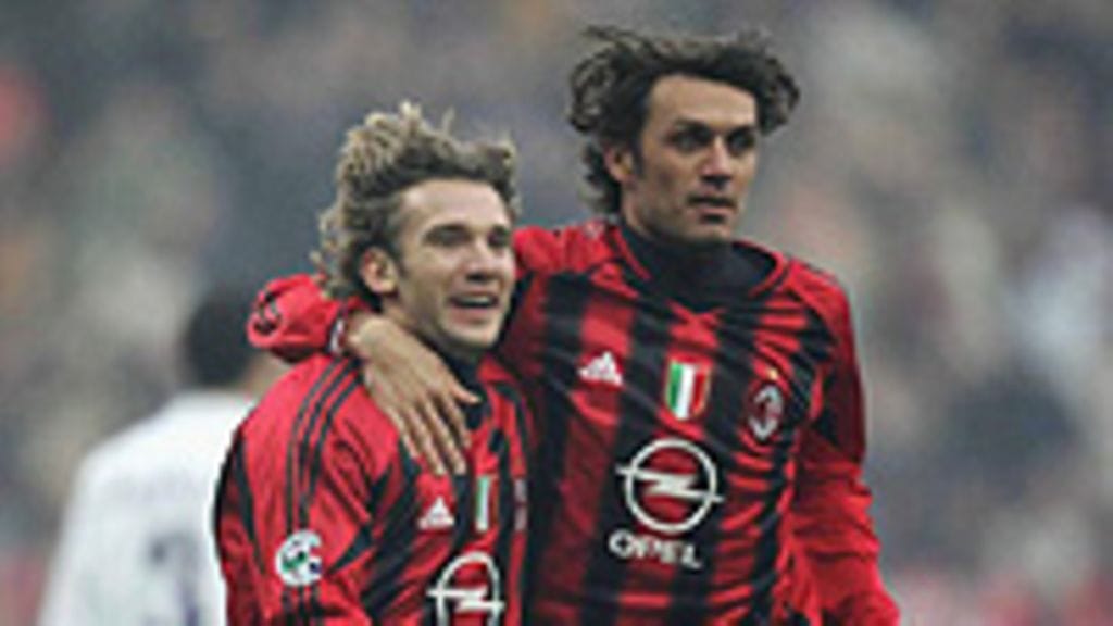 Andrei Shevtshenko ja Paolo Maldini, kuva: New Press/Getty Images