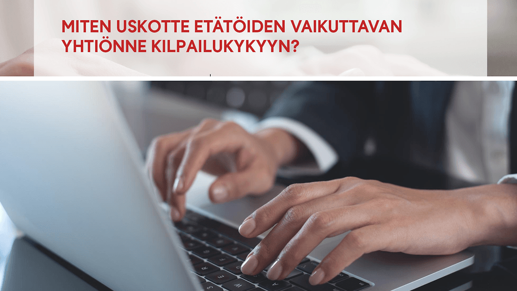MTV kysyi myös etätöiden vaikutuksesta kilpailukykyyn. Lisää aiheesta Huomenta Suomen uutisissa.