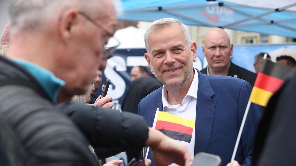Leif-Erik Holm on AfD:n kärkiehdokas Mecklenburg-Etu-Pommerin osavaltiossa.