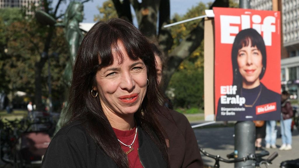 Elif Eralp on vasemmistopuolue Linken kärkiehdokas Berliinissä.