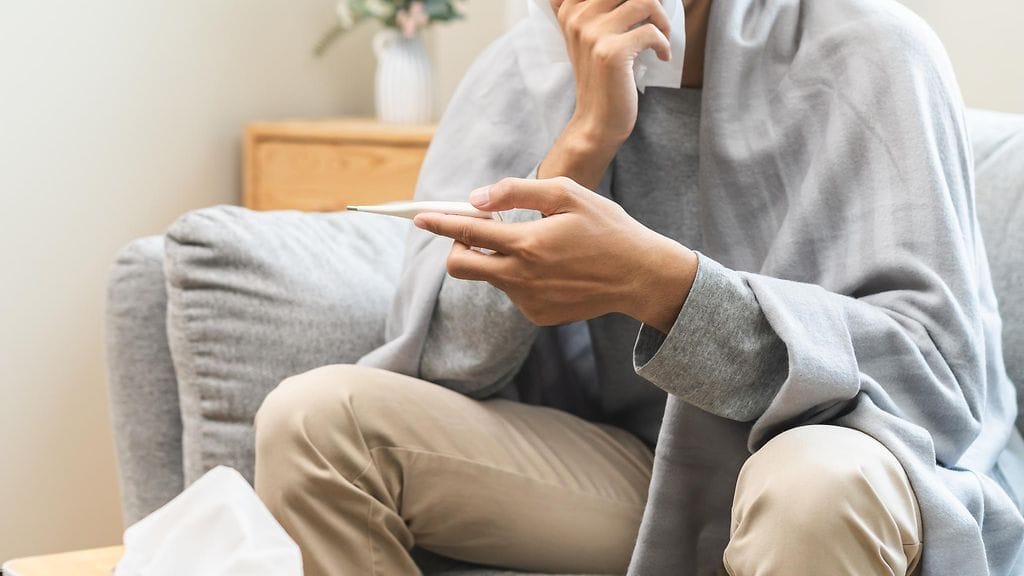 kipeä mies flunssa shutterstock