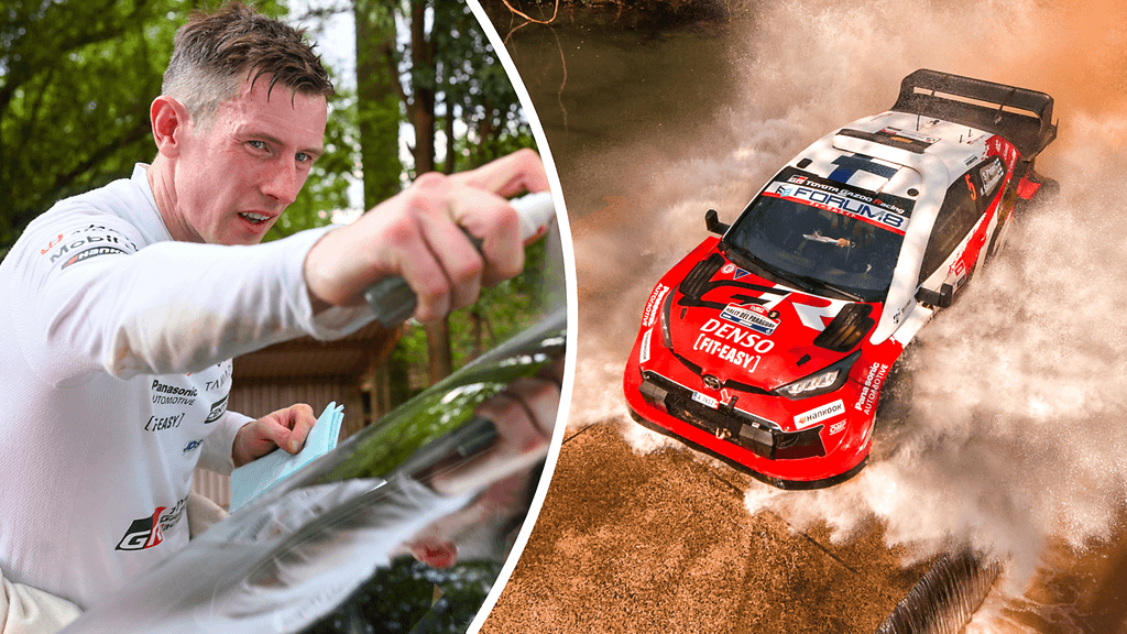 Elfyn Evans (vas.) yrittää napata vihdoin häneltä puuttuvan maailmanmestaruuden Sardiniassa. Sami Pajari (oik.) haastaa.