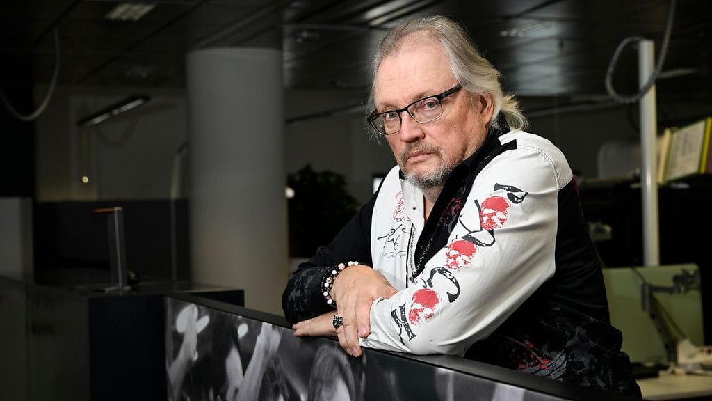 STT:n pääluottamusmies Hannu Aaltonen STT:n toimituksen tiloissa Ruoholahdessa Helsingissä tänään keskiviikkona.