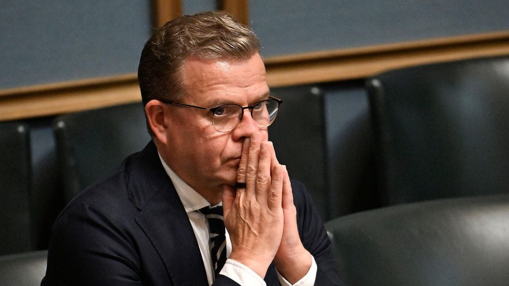 Pääministeri Petteri Orpo eduskunnan täysistunnossa Helsingissä 22. syyskuuta 2026.