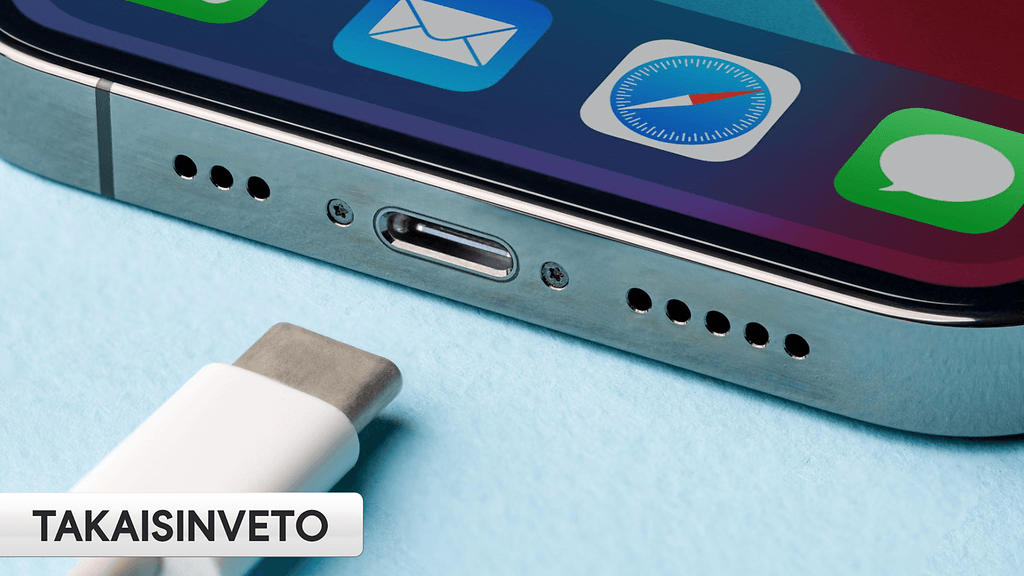 iPhonen USB-latauslaite vedettiin myynnistä. Kuvituskuva.
