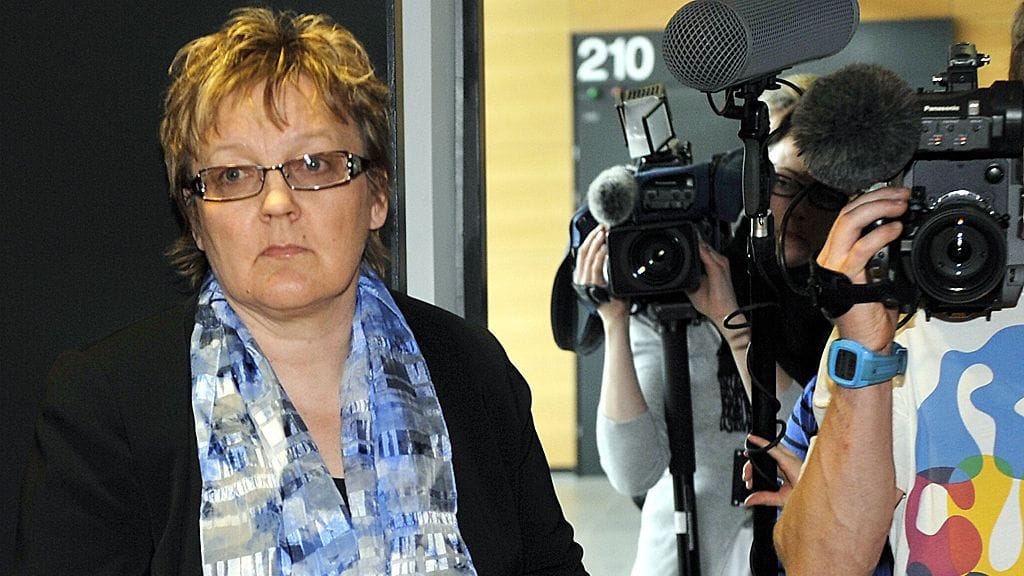 Hiihtoliiton ex-toimitusjohtaja Jari Piiraisen ja Pekka Vähäsöyringin todistaja Pirkko Määtä STT:n dopingoikeudenkäynnissä.