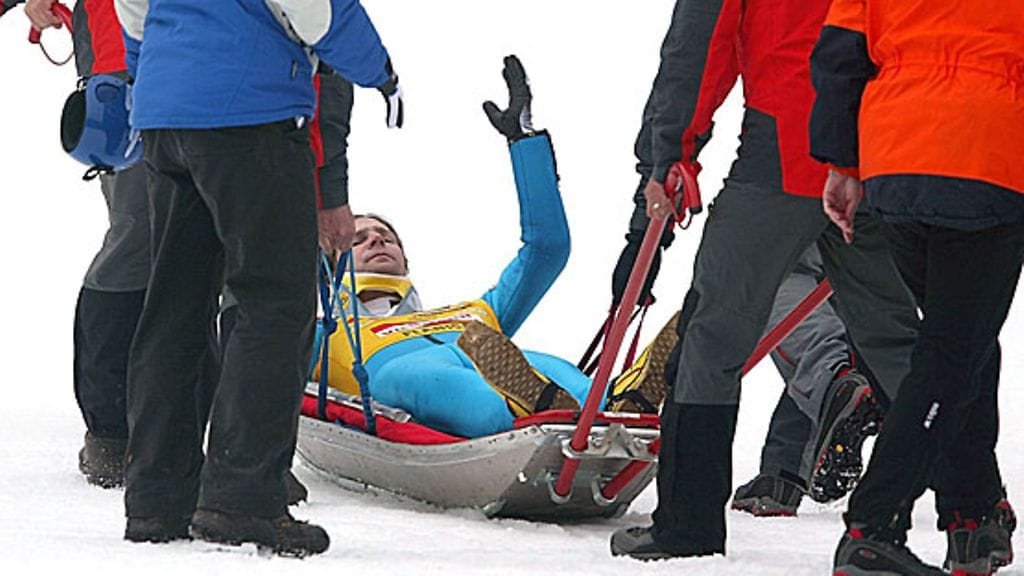 Janne Ahonen Planicassa 2005. Kuva: EPA/STR.