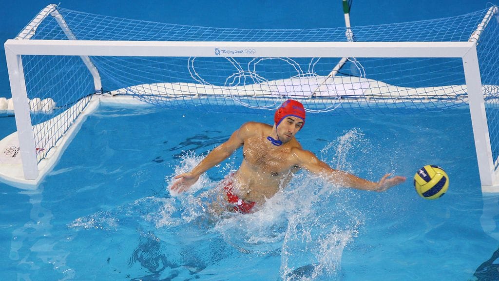 Vesipallossa Espanja sijoittui viidenneksi. Peking, 2008.