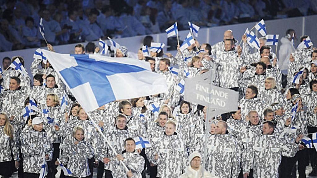 Suomen joukkue avajaisissa, kuva: Martti Kainulainen/Lehtikuva