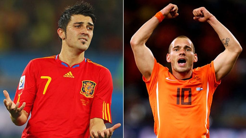 David Villa ja Wesley Sneijder, kuvat: Michael Steele ja Lars Baron / Getty Images