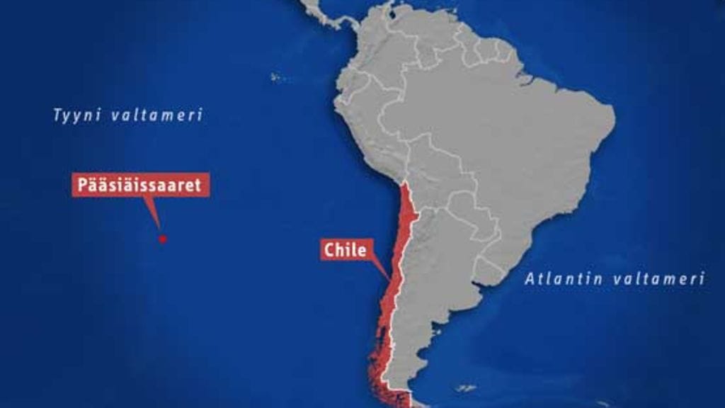 Pääsiäissaari kartalla.
