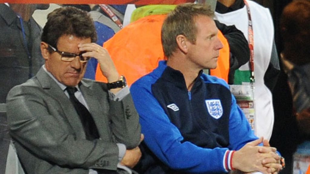 Fabio Capello ja apuvalmentaja Stuart Pearce, kuva: EPA/PETER STEFFEN