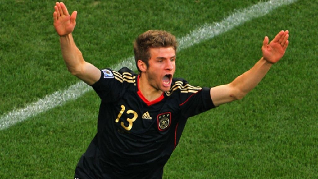 Thomas Müller on ehtinyt tuulettaa MM-kisoissa, kuva: Clive Rose/Getty Images