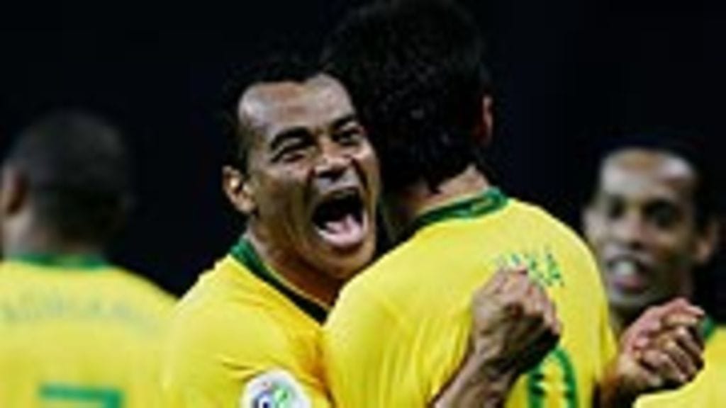 Cafu, Brasilia (toinen vas.), Photo: Alex Livesey/Getty Images Sport